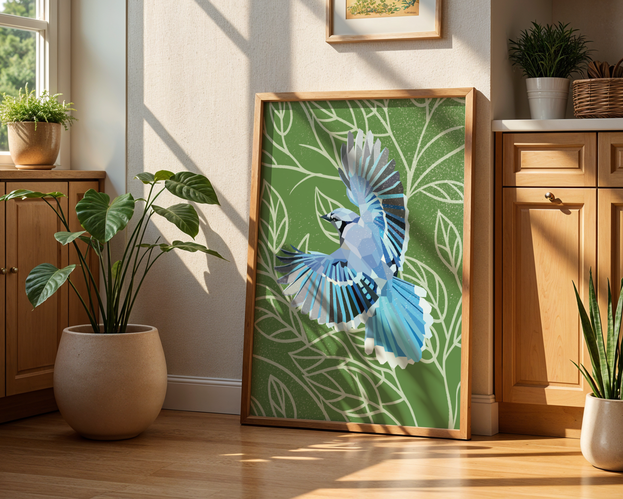 Blue Jay Bird Mural Print