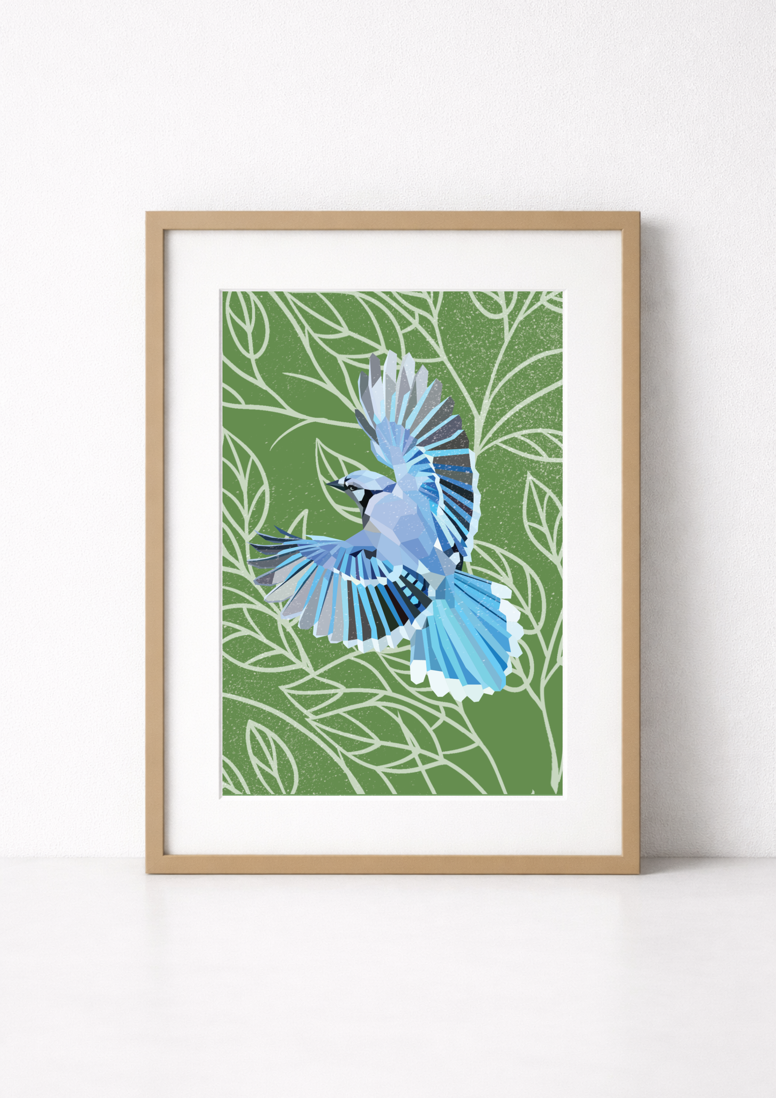 Blue Jay Bird Mural Print